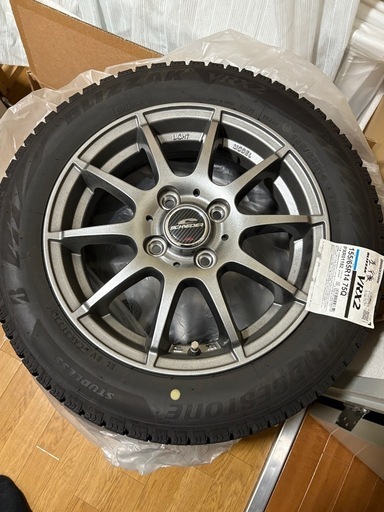 軽自動車用スタッドレスタイヤアルミホイール付ブリザックVRX2