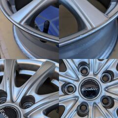 【タイヤ新品】YOKOHAMA アイスガード7 195/65R15 ホットスタッフ エクスター +2 HOT STUFF Exsteer 中古アルミホイール 15インチ 6J 5H114.3 4本セット ヴォクシー セレナなどの画像