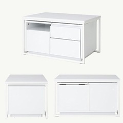 ドレッサー　ホワイトモダンテーブル 引き出し付き　の画像