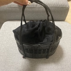 巾着付浴衣かごバッグの画像