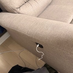 ニトリ　リクライニングソファ電動の画像