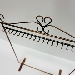 アクセサリースタンド2点セット／ネックレス＆ピアス収納／アンティーク風の画像