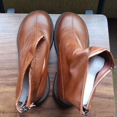 新品 23.5cm レディース ブーツ ブラウン 厚底 シューズ ショートブーツ 識別番号:【B241-Z】の画像