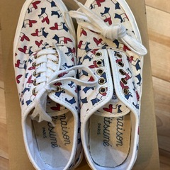 maison kitsune 総柄スニーカー 24.5センチの画像