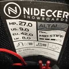 ほぼ新品 Black/27.0 スノーボード 24-25 NIDECKER ナイデッカー ALTAI アルタイ ブーツの画像
