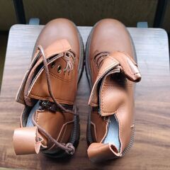 新品 24.5cm レディース ブーツ ブラウン 厚底 シューズ ショートブーツ 識別番号:【B238-Z】の画像