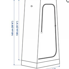 新品 IKEA ワードローブ    簡単タイプの画像
