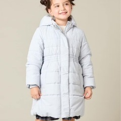 【新品】140cm コート 上品な水色のプリンセスシルエットの画像