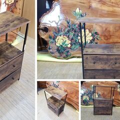 L36　美品　ダイニング３点セット＆収納棚　全4点セットの画像