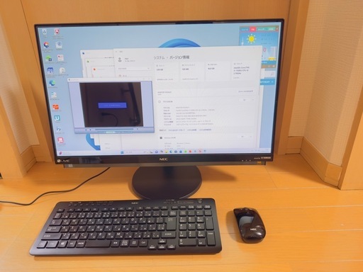【快適LAVIE PC-DA770GAB】 Core i7-7500U 256GB SSD 16GBメモリ Win11 地デジ 最新MS Office 23.8型液晶 Blu-ray 純正キーボード&マウス