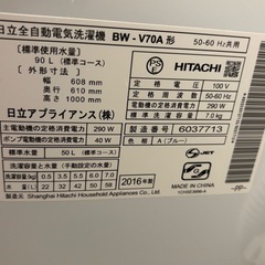 取り引き終了　洗濯機の画像