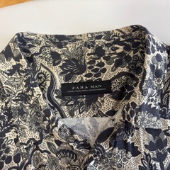 ZARA MAN 花柄 長袖シャツ XLの画像