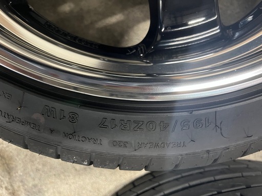 【美品】WORK MEISTER S1R ワーク マイスター17インチ　5穴　195/40 17　4本セット