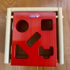 MICKI ポストボックス　木のパズルボックス　知育玩具　おもちゃ はめこみの画像