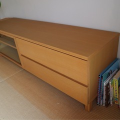 MUJI 無印良品 AVボード テレビ台 ローボード オーク材突板　の画像