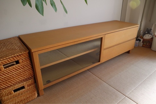 MUJI 無印良品 AVボード テレビ台 ショップ ローボード オーク材突板