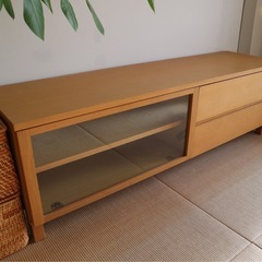 MUJI 無印良品 AVボード テレビ台 ローボード オーク材突板　の画像