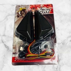 オートバイ用ウィンカーライト フラッシュマウントシグナルインジケーター ユニバーサルL字型 三角形 低消費電力 LEDウィンカーアセンブリの画像