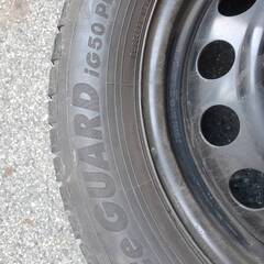 4本 中古 鉄ホイール 15インチ スタッドレスタイヤ ヨコハマ iceGUARD（アイスガード） 175/65/R15の画像