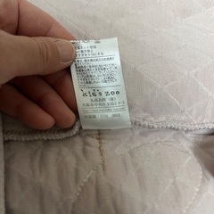 ②子供服 kid´s zoo (キッズズー) ハートポシェットニットキルトオール・ロンパース 70cmの画像