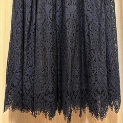 美品　CELFORD 襟付き　レースワンピース　ネイビーの画像