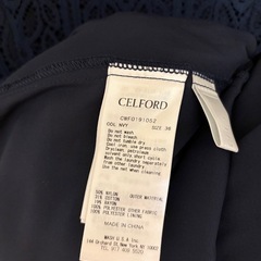 美品　CELFORD 襟付き　レースワンピース　ネイビーの画像