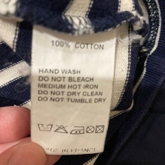 ORCIVAL ネイビー ホワイト ストライプ タートルネックの画像