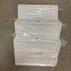 収納ボックス 折りたたみ式 Mサイズ 蓋付き キャスター付き コンテナ3個セット の画像