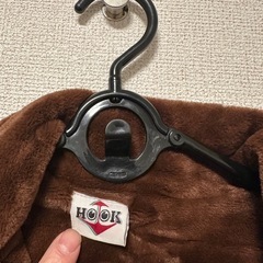 HOOK フック　ブラウン ベロア スタジャン チェック柄袖　L sizeの画像