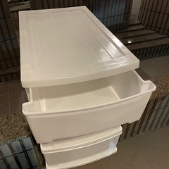 衣装ケース3段　白の画像