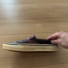 レア　Vans レザースリッポンスニーカー ブラウン/ブラック　US10サイズの画像
