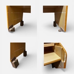 ASOBO 木製キッズデスク 本棚付 多機能テーブルの画像