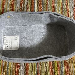 M735  IKEA  PUDDA  バスケット  15x28x10cm グレーの画像