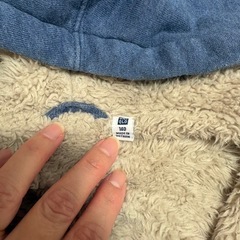 キッズ  ボアパーカー  140  ブルーの画像