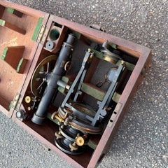 金剛測量製図機械店　アンティーク トランシット レトロ TAMAYA 測定器 測量機器 昭和レトロ 測量器 木箱入りの画像