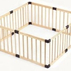 ベビーサークル ナチュラル 木製8枚セットの画像