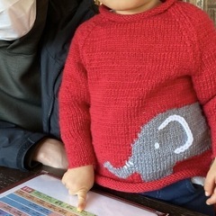手編み　2歳前後の画像