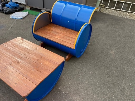 手作りドラム缶テーブル椅子セット