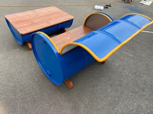 手作りドラム缶テーブル椅子セット