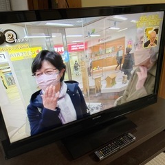 三菱液晶カラーテレビ　LCD-40MXW300 テレビ台付の画像