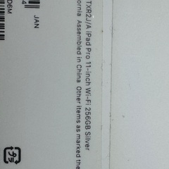 Apple iPad Pro 11インチ 2018 A1980 MTXR2J/A Wi-Fiモデル 256GB シルバーの画像