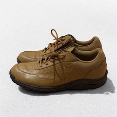 ミズノ 25.5cm コヨーテ ブラウン ファスナー付 ウォーキング アウトドア 作業靴 ワークシューズ の画像