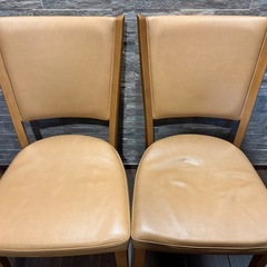 【カリモク】ダイニングチェア 2脚セット ベージュの画像