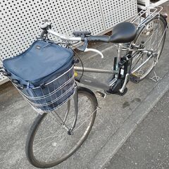 【美品】YAMAHA ヤマハ 電動アシスト自転車 PAS CITY-SP5 PA27CSP5 バッテリー15.4Ah 27インチ 2023年 パス シティ ミラーシルバー 5段変速 電動自転車 譲渡証明書の画像