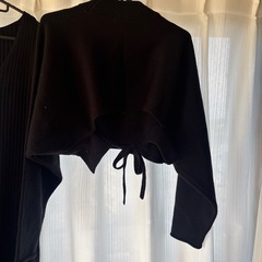 GU ブラック ロングニットワンピース XSの画像