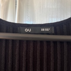 GU ブラック ロングニットワンピース XSの画像