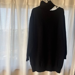 MIRUA ブラック タートルネック ニットワンピースの画像