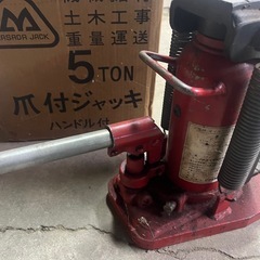 マサダ製作所　爪付ジャッキ　5トン　10トン　ハンドル付き 油圧式　MHC-5RSの画像