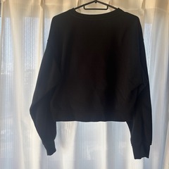 ZARA ブラック クロップドスウェット Mの画像