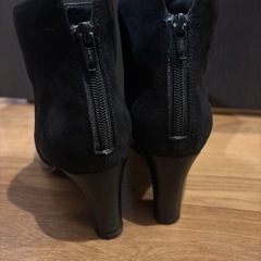 サイドゴアブーツ ブラック レザー スエードの画像